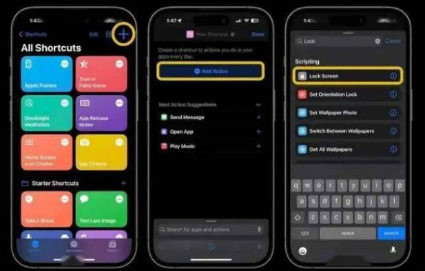 嘉兴苹果14锁屏维修店分享iPhone14升级iOS16.4后如何创建锁屏快捷方式 