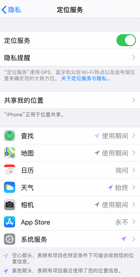 嘉兴苹果手机维修分享iPhone 状态栏中时间显示为蓝色图标是什么情况 